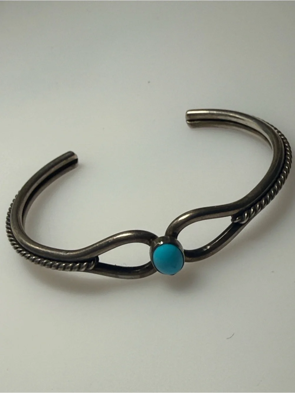 Turquoise Stone Sterling Cuff Bracelet